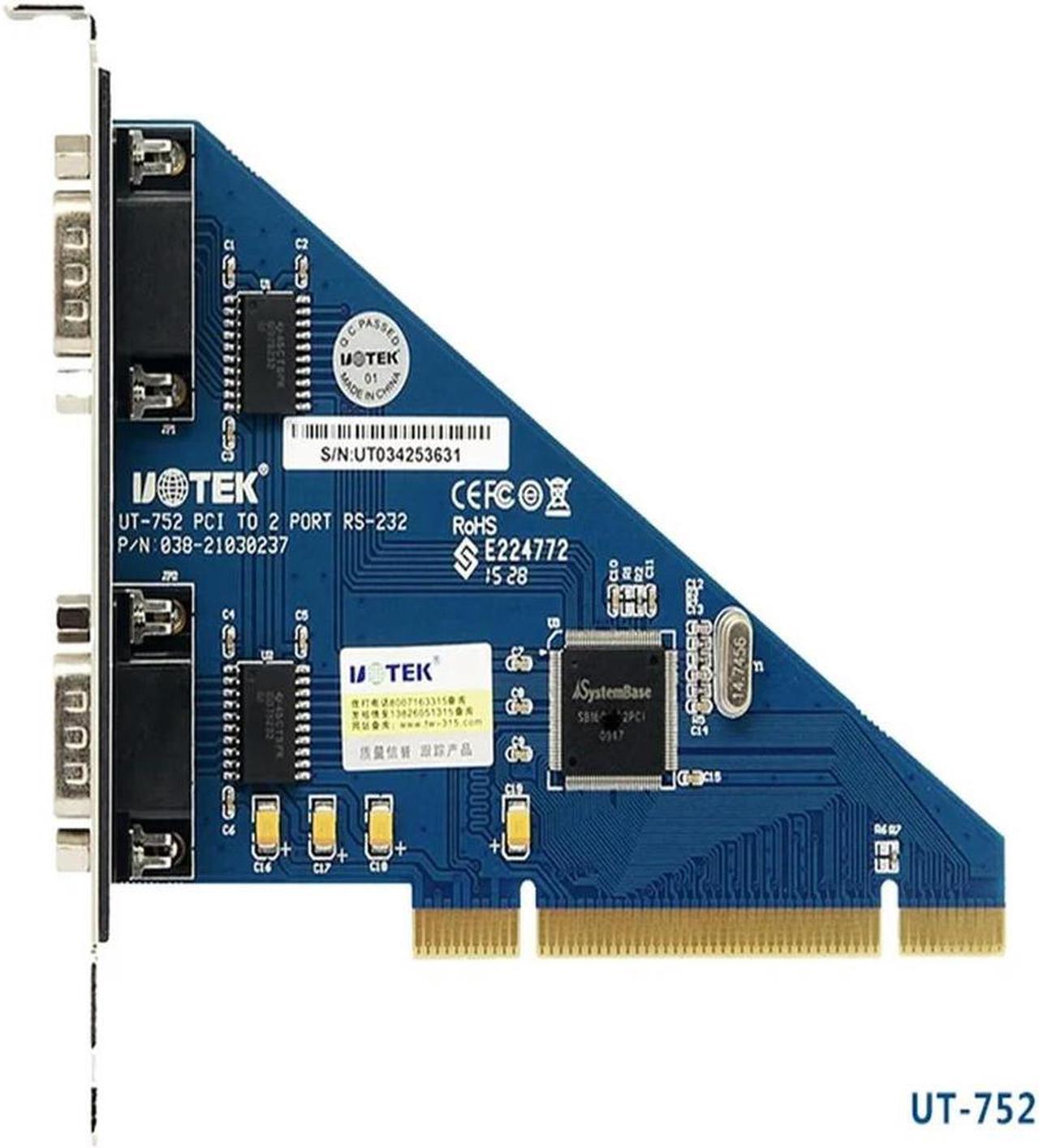 FOR 2 Port RS232 RS-232 Serial Port COM DB9 to PCI Card Adapter Converter systembase set Serial