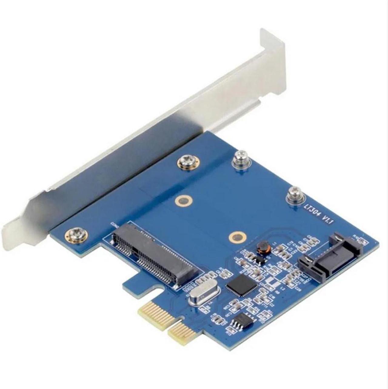 FOR PCI-E PCIe to mSATA SSD + SATA 3.0 Combo Extender Adapter PCI-E to SATAIII Card sata3.0