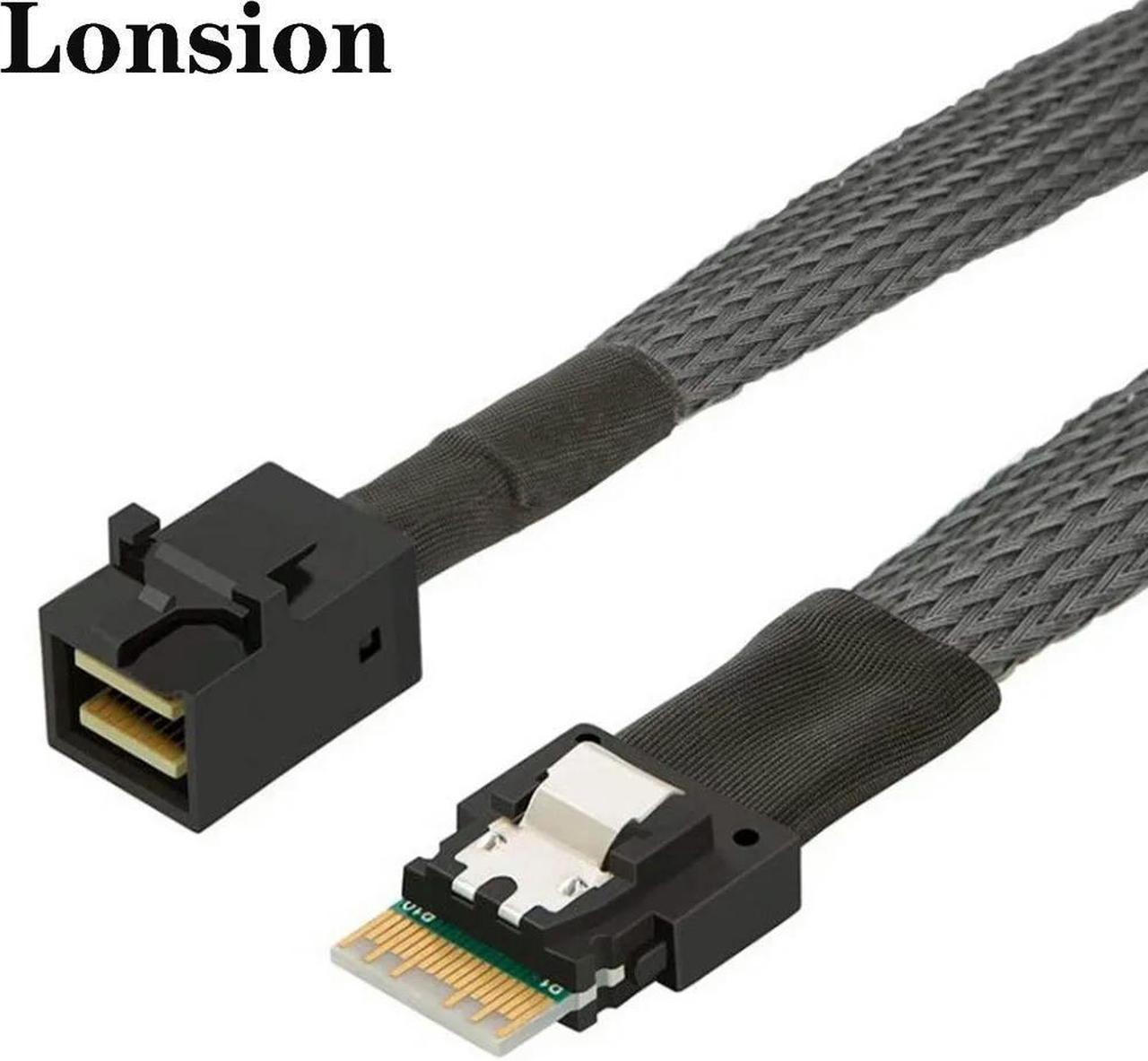 FOR -Fast PCIE 4.0 SAS SFF-8654 Cable 4i to Mini SAS HD SFF-8643 Adapter For server