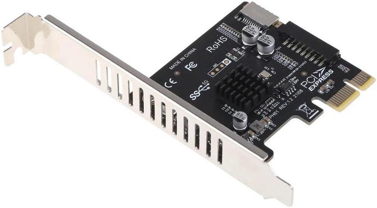 FOR PCIE to USB3.0 Type-E Front Type-C 19P 20P Expansion Card with Self-Power and Insurance PH61