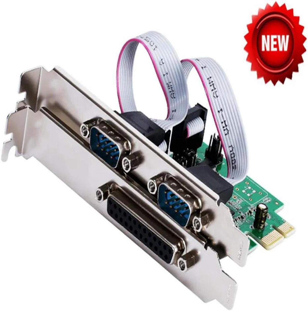 FOR PCI-e Combo 2 Serial + 1 Parallel IEEE 1284 Controller card PCI express to RS232 com + printer LPT port adapter win10