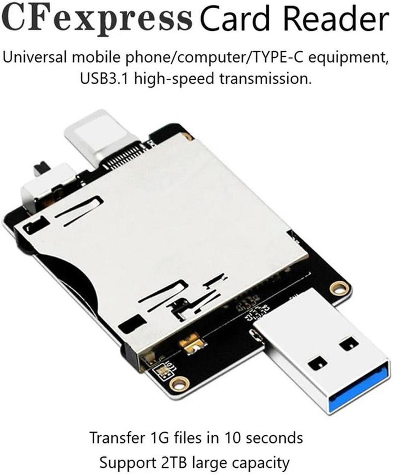 FOR CFexpress Card Reader USB 3.0 Type A/USB3.1 Type C 10Gbps to CF Express Adapter JMS583 for CF Express Type B Memory