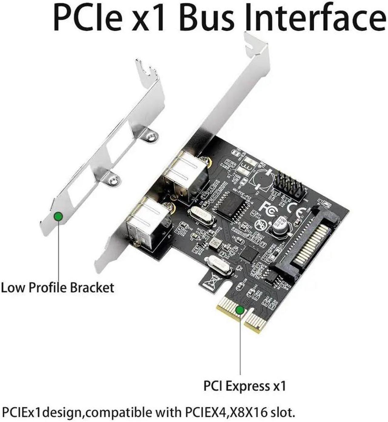 FOR PCI Express 2 Ports PPSS2 PS//2 for PC Keyboard Mouse Adapter Expansion Card with 4 Pin Power Connector