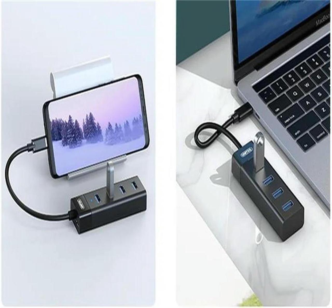 FOR Portable Super Speed TYPE-C TO 4 ports USB 3.0 Hub LED Indicator 5Gbps -swap usb3.1 hub