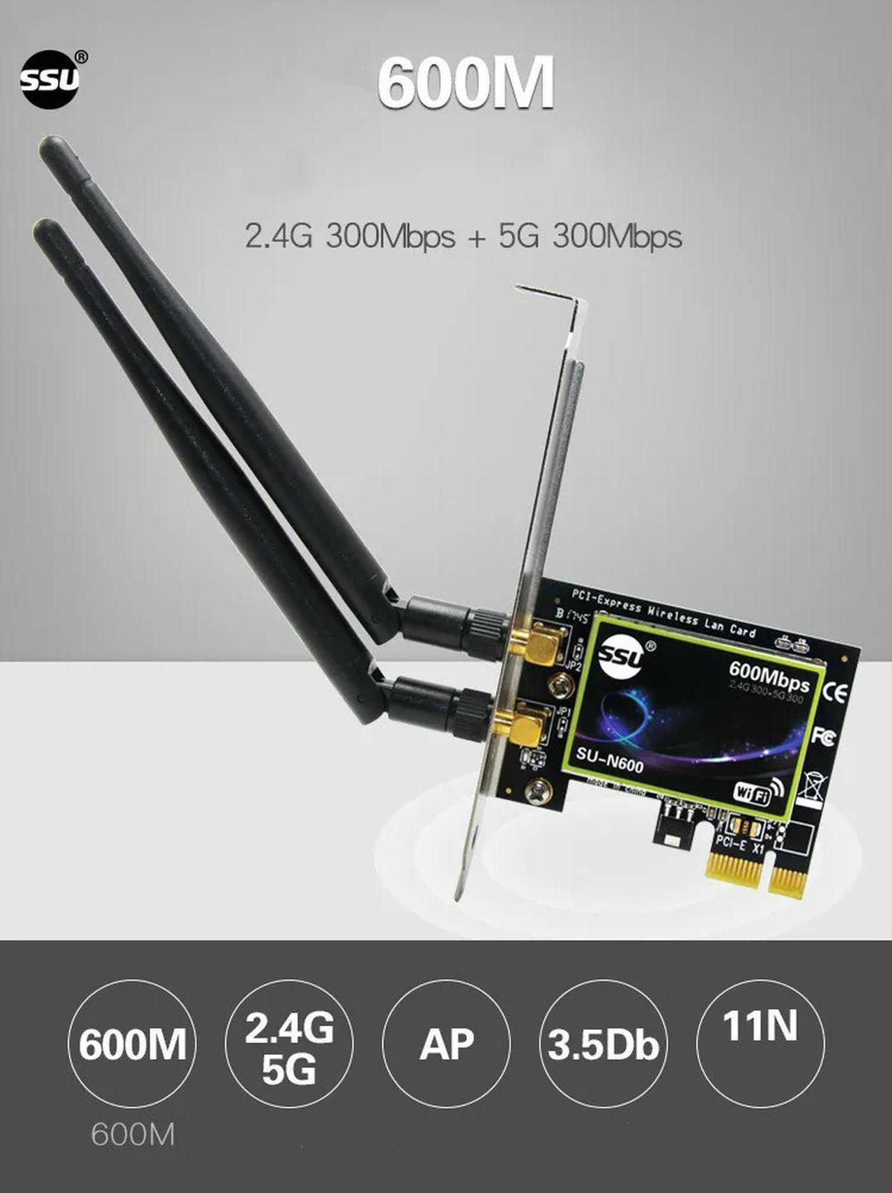 FOR Desktop built-in pci-e network card dual frequency 300M WIFI network card 2.4G 5G supports AP launch