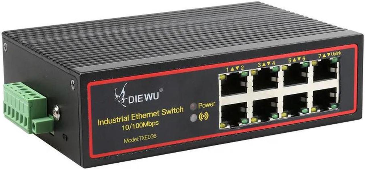 FOR 8 Ports 10/100M Industrial Ethernet Enhance Switch 8 Port RJ45 VLAN Signal increased to 250m