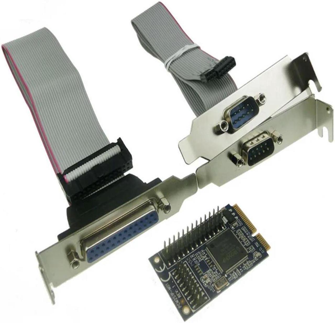 FOR MINI PCI-e adapter to RS232 serial and parallel transfer COM mini pcie parallel printer port expansion card