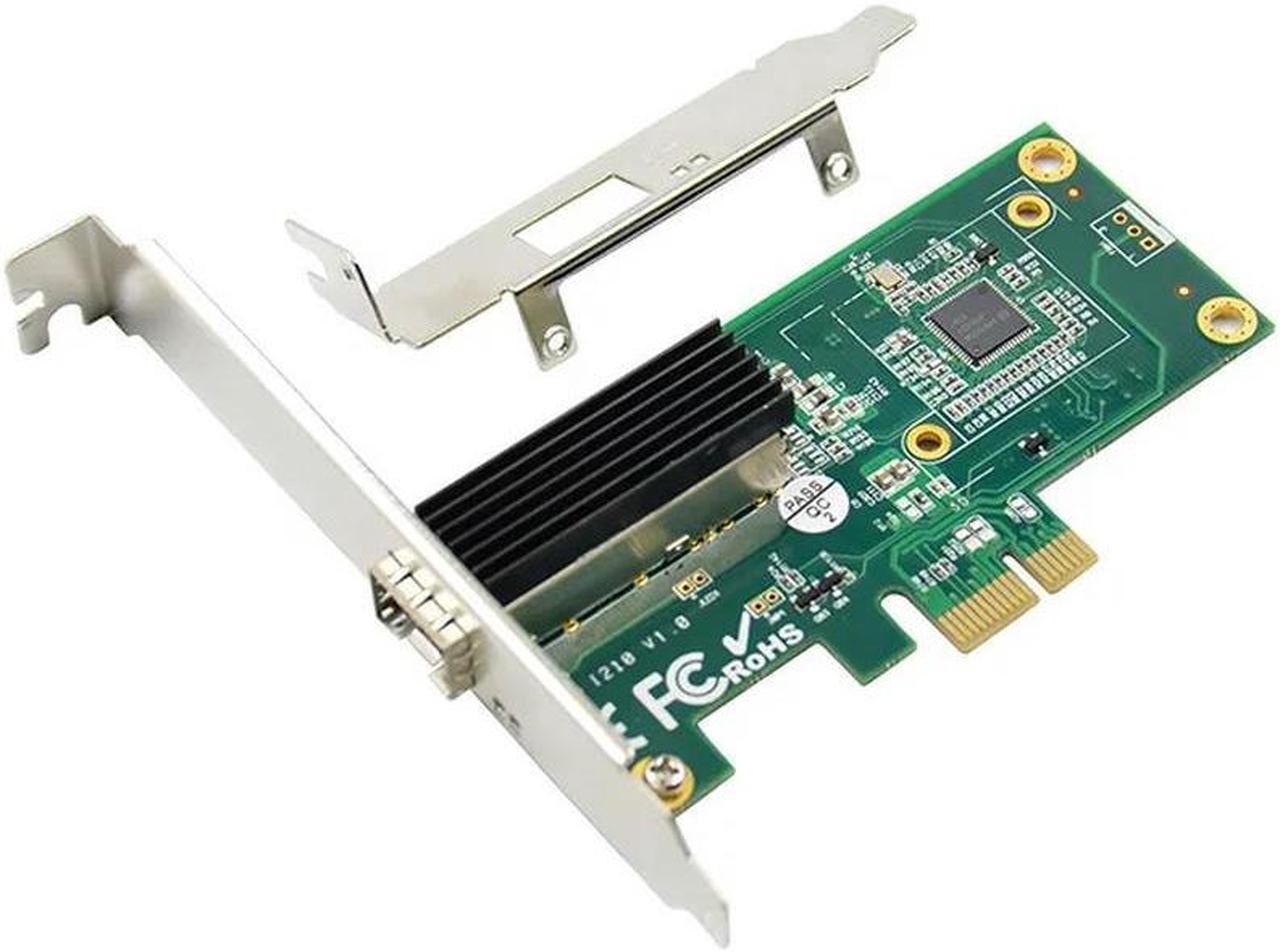 FOR I210 set PCIe 1000M single SFP fiber network lan card 1 port sfp adapter pci-e To opitical connector