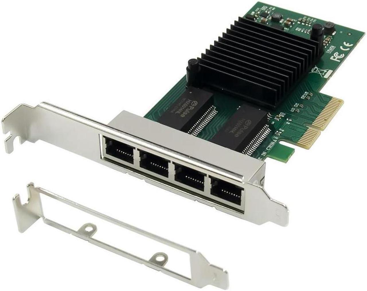 FOR PCI-E X4 To Ethernet RJ45 port network card 1000M PCIe 4 port RJ45 network card PCIE 4X I350AM4 set