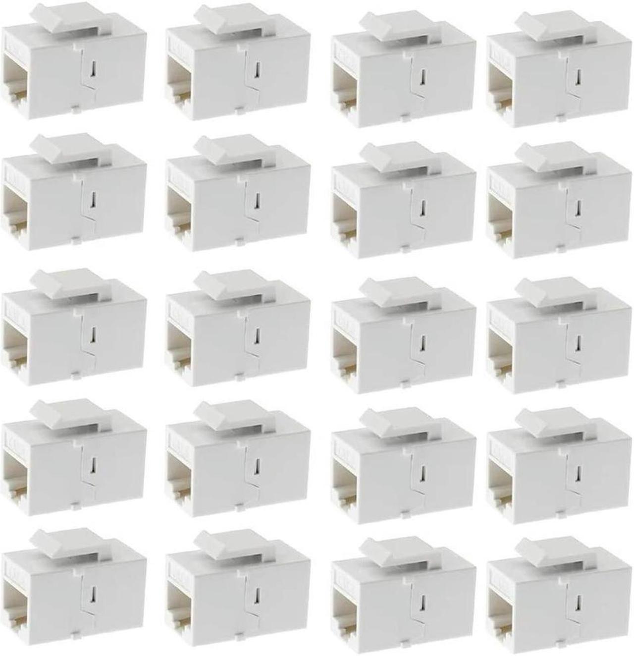 FOR Ethernet Coupler 20Pack Cat6 RJ45 Jack Inline Female Connectors