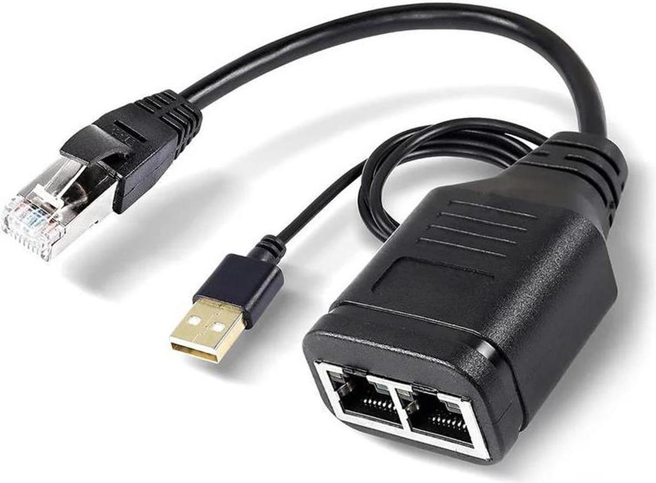 FOR Male 1 to 2 Adapter Cable Network Hundred Megabit Network Sharer RJ45 Multifunctional 1 to 2 Network Splitter