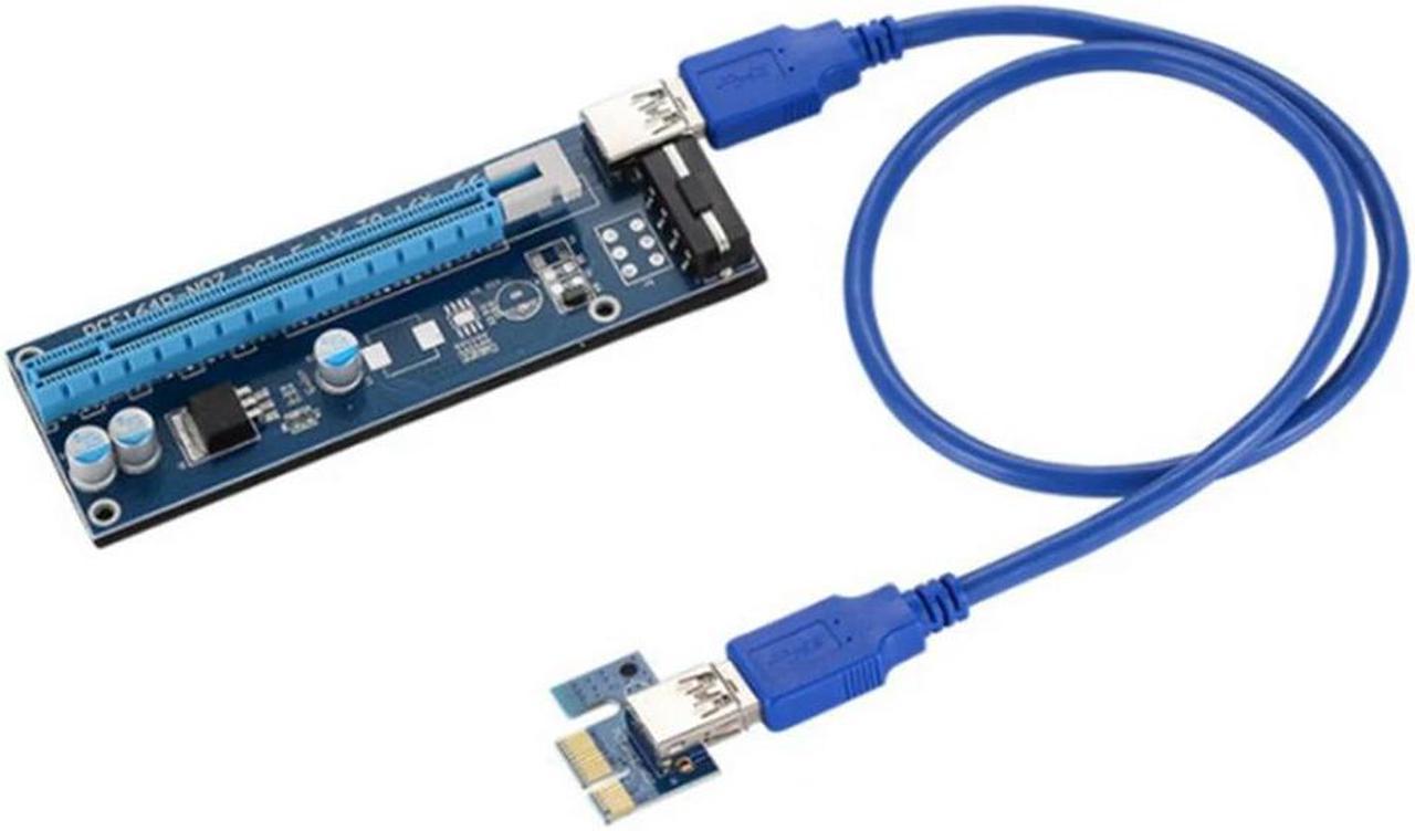 FOR Pci-E1X To 16X Extension Cable Pcie 4Pin USB3.0 Adapter Card Sata Power Cord For Mining