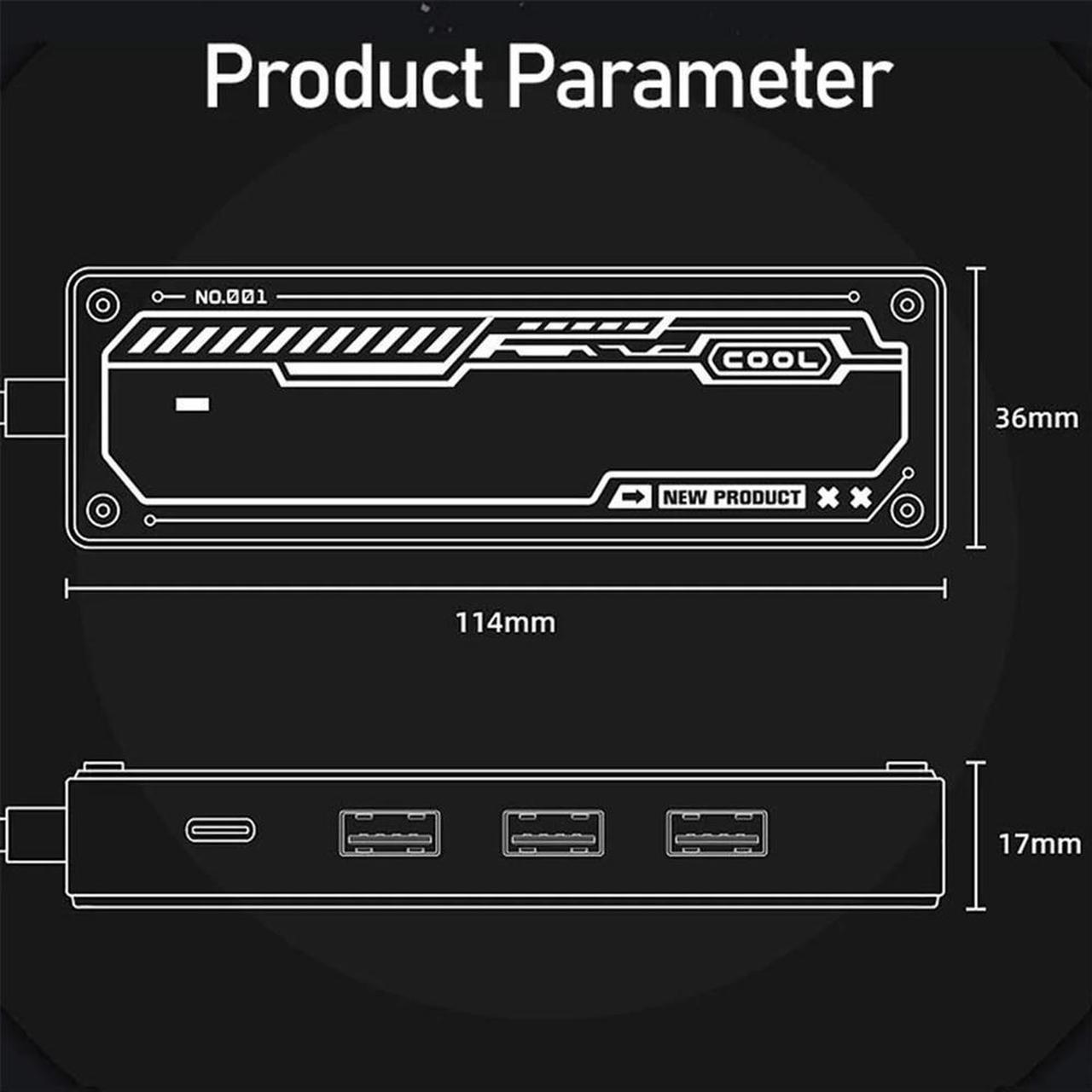 FOR 5 in 1 USB 3.0 Hub ing Station USB Adapter with USB2.0X2 USB3.0 PD100W USB-C 4K@30Hz for PC Laptop Mobile Phone