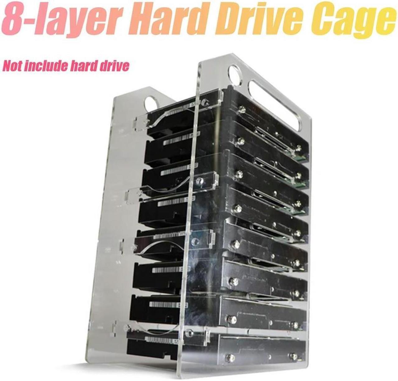 FOR 3.5 Inch HDD Hard Drive Cage 8X3.5 Inch HDD Cage Rack DIY Hard Disk Case For BTC Mining Computer Storage Expansion