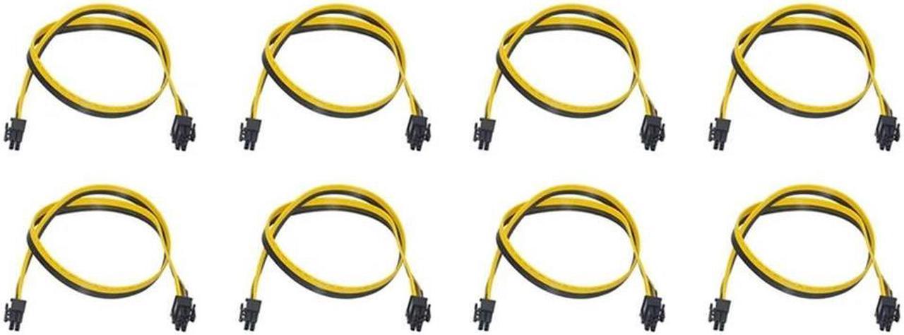 FOR 8Pcs 6 Pin PCI-E To 8 Pin (6+2) PCI-E (Male To Male) GPU Power Cable For Server Breakout Board Graphic Cards Mining