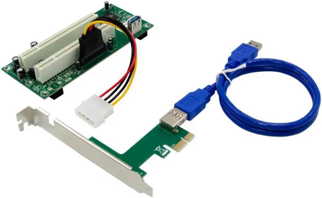 FOR PCI-E X1 To 2XPCI Card Slot Expansion Card PCI Card Slot Conversion Card Split Plug And Play Drive For PC