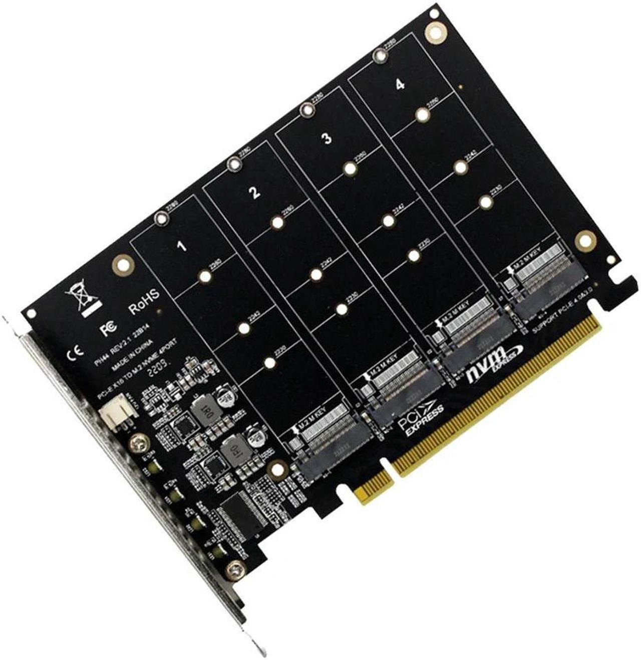 FOR PH44 Nvme 4-Disk Array Card PCI-E Raid Card Signal Splitting Expansion Card Nvme Raid Pcie 4.0 3.0 X16 Split Cards