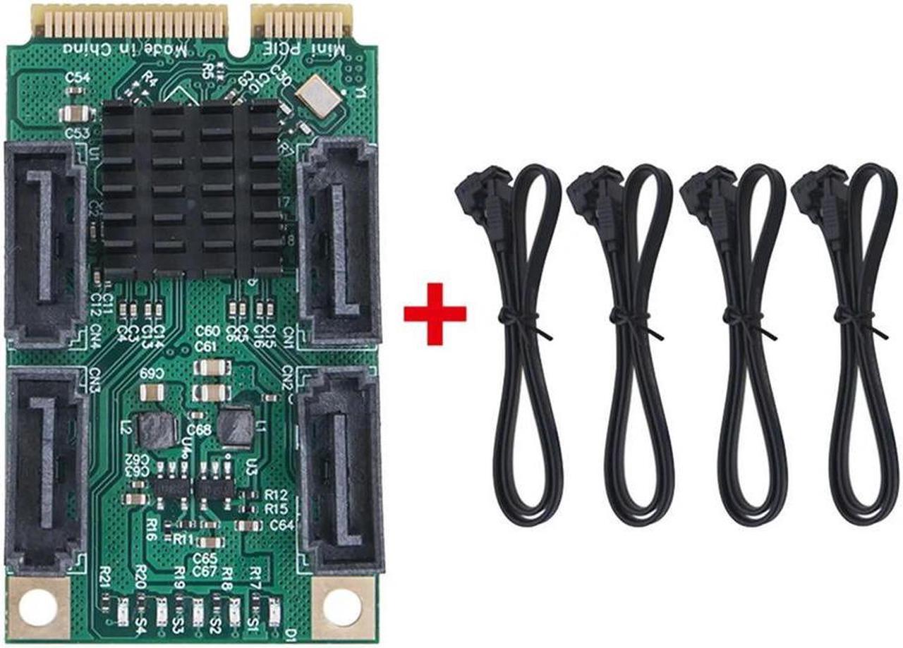 FOR Mini PCI-E SATA 4 Port SATA I 6G Mini PCI Express Controller Card SATA3.0 Mini PCI Express SSD Adapter Card