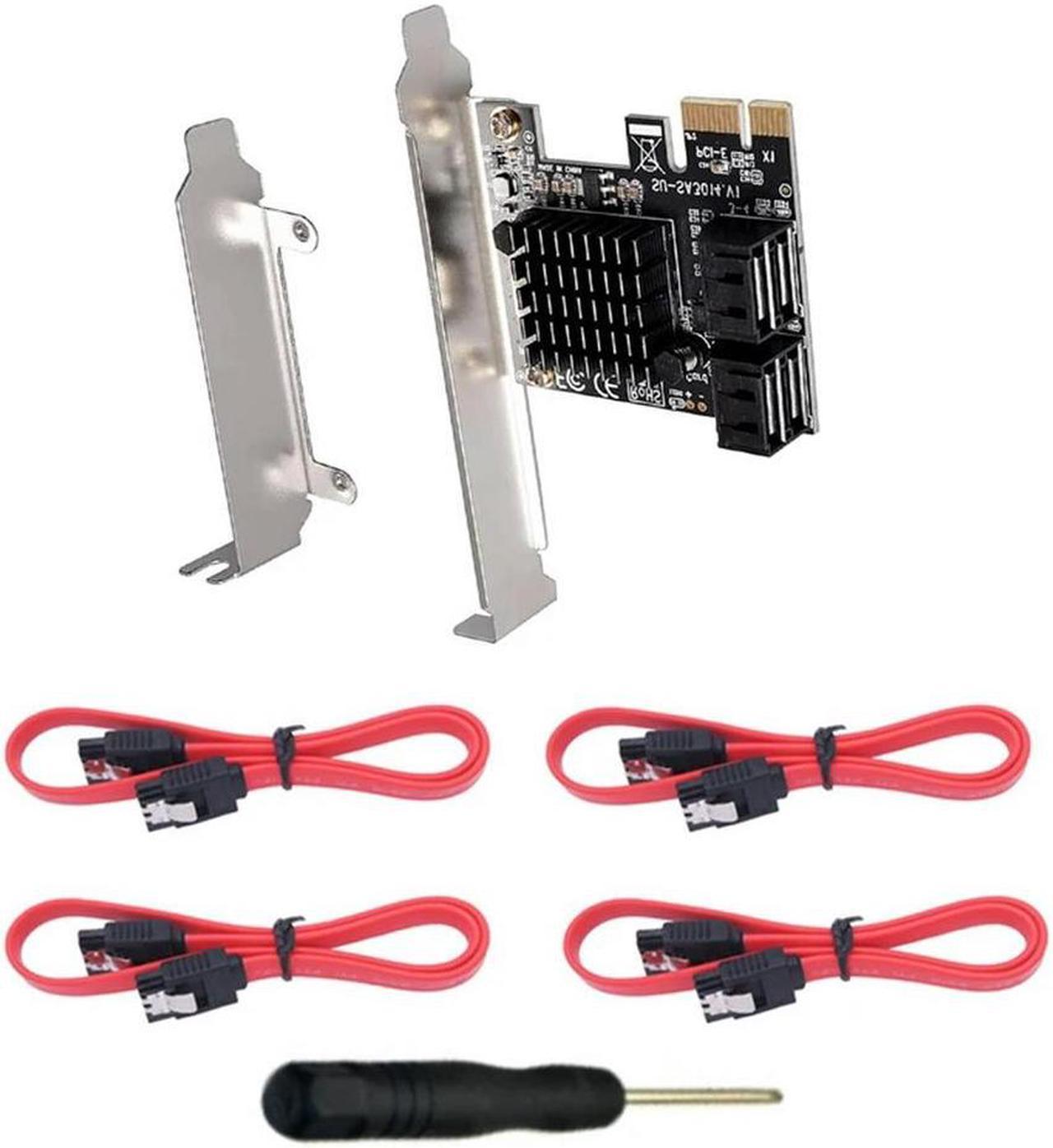 FOR SATA Card 4 Ports With 4 SATA Cables 6Gbps SATA 3.0 Controller PCI Express Express Card With Low Profile Bracket Support