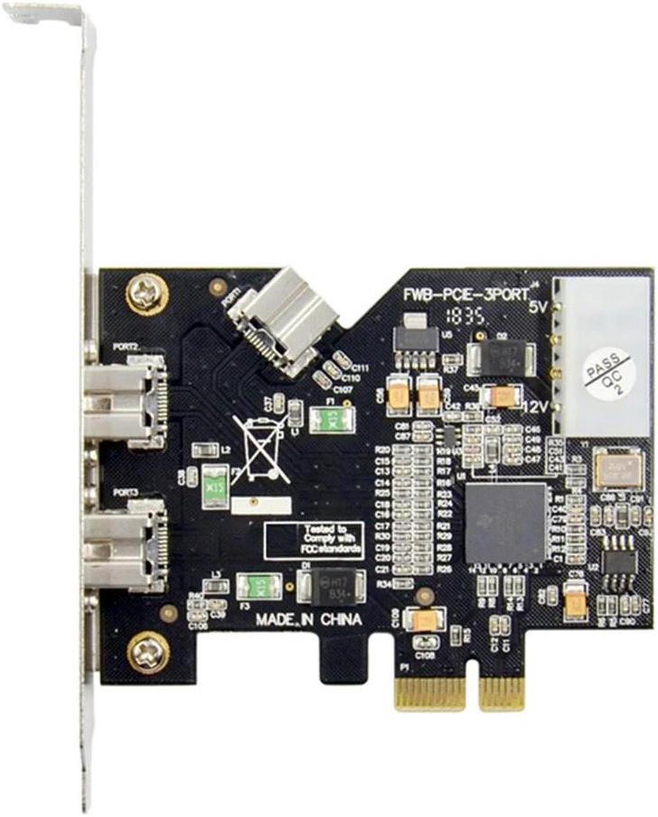 FOR PCI Express 1394B 3 Port Video Capture Expansion Card PCI-E X1 To 1394B Controller XIO2213AZAY Chipset For Firewire 800