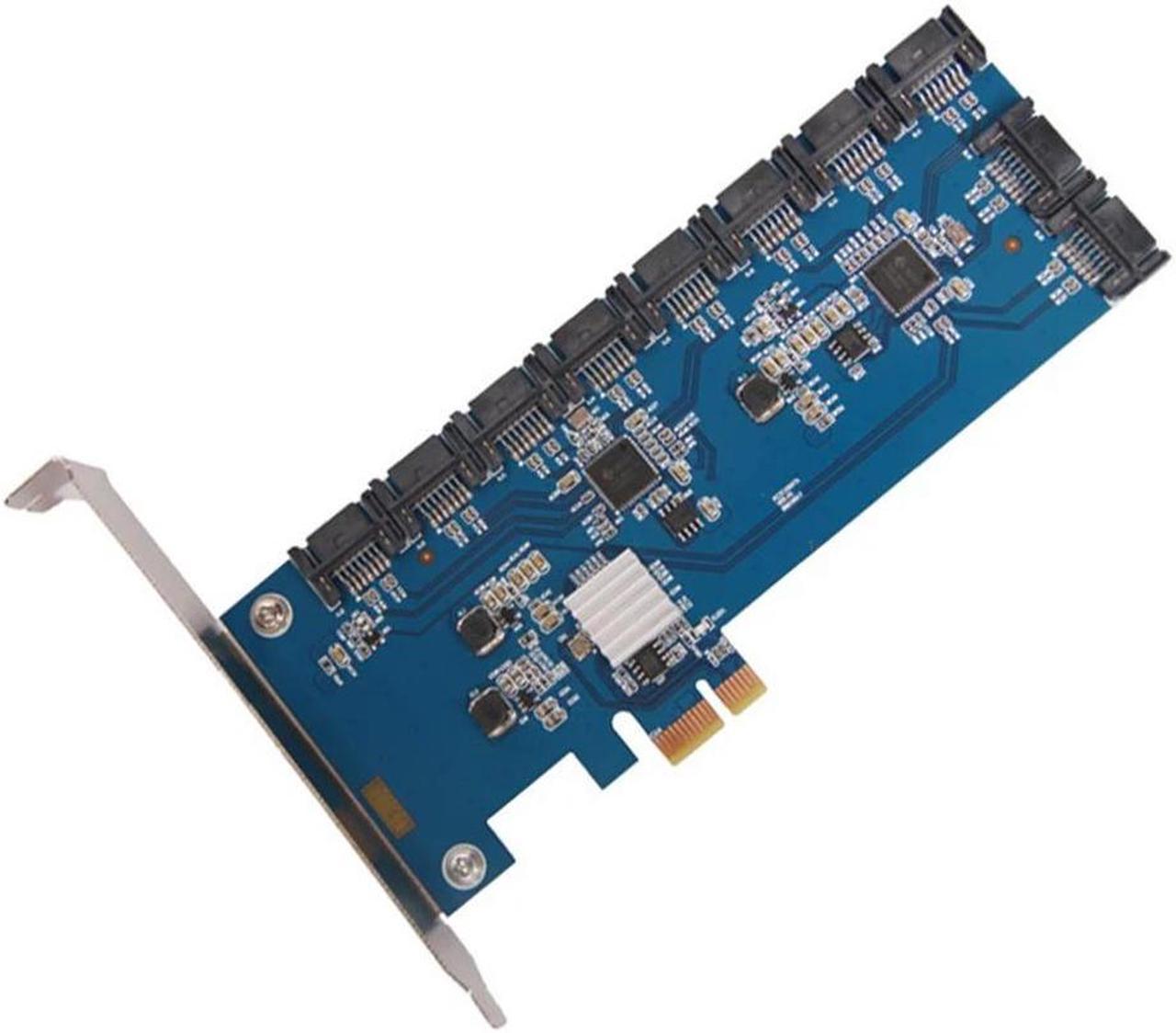 FOR PCIE To SATA Expansion Card 10-Port SATA3.0 6 Gbit/S Computer Hard Drive Expansion Adapter Card For Miners