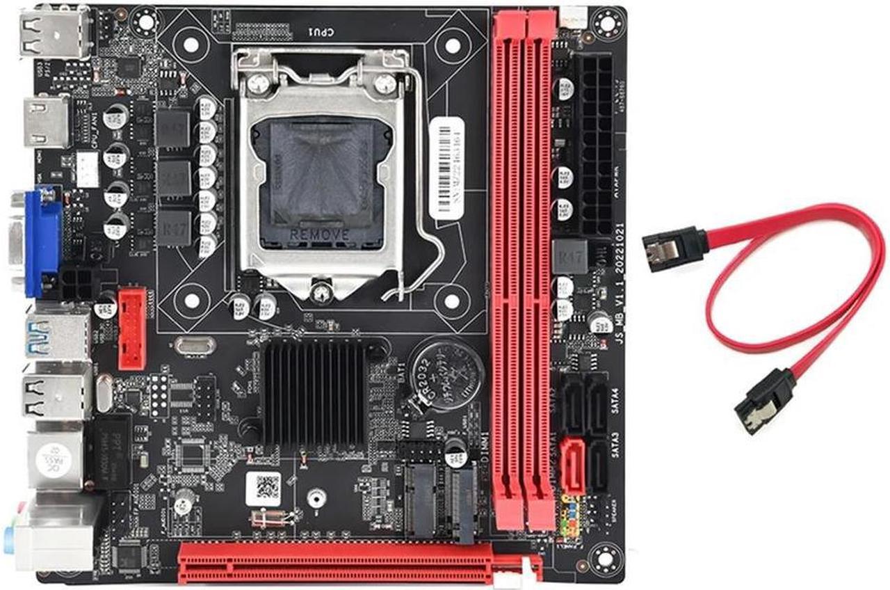 FOR B75A(B75) PC Motherboard+SATA Cable LGA1155 2XDDR3 RAM Slot Supports NVME M.2+WIFI M.2 Interface USB3.0 SATA Motherboard