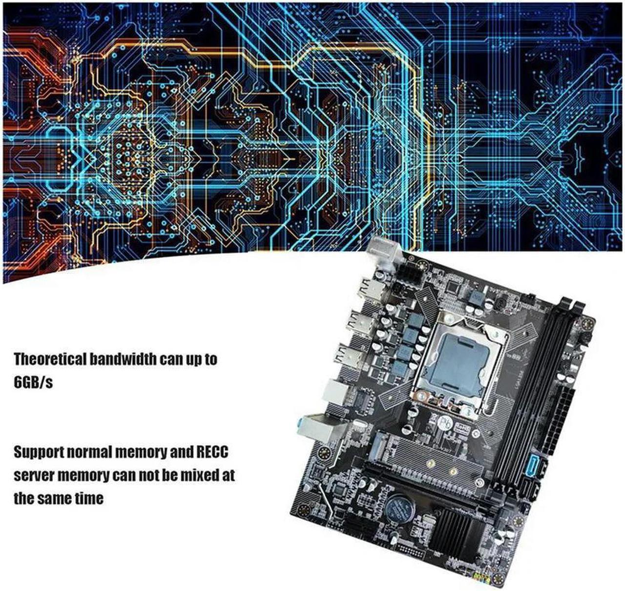 FOR X79 PC Gaming Motherboard With Switch Cable LGA1356 2XDDR3 ECC REG Memory Slot M.2 NVME SATA3.0 Motherboard Set