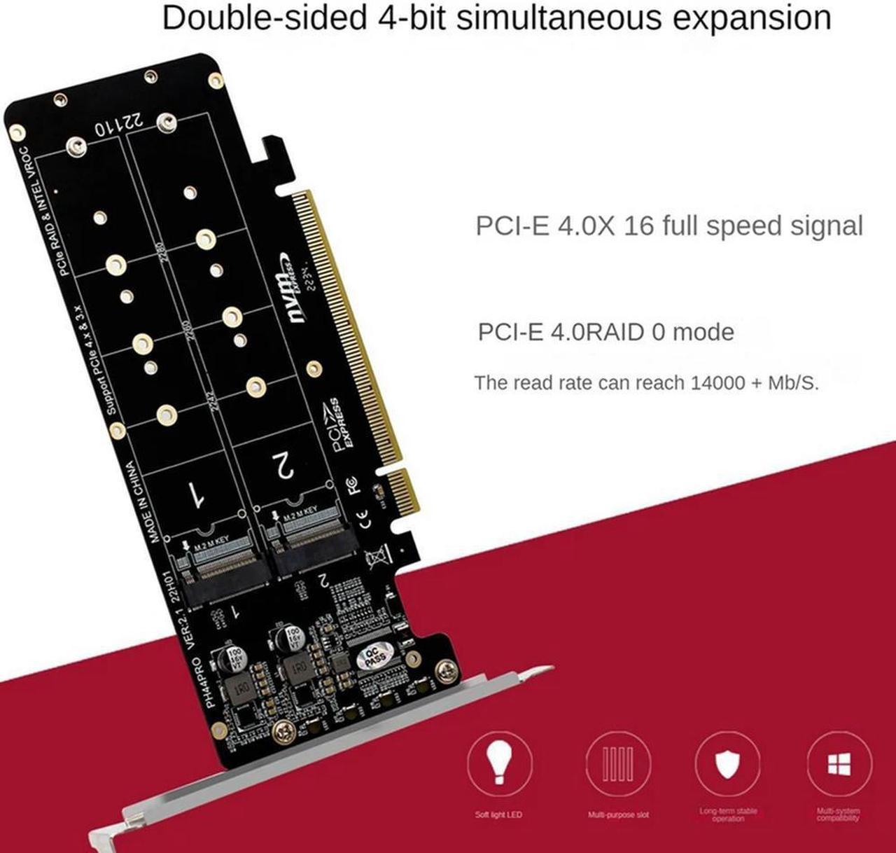 FOR Pciex16 To M.2 M-Key Expansion Adapter NVME PCI-E X16 Expansion Card + M.2 NVME To SATA3.0 PCIE To SATA 6-Port Expansion Card