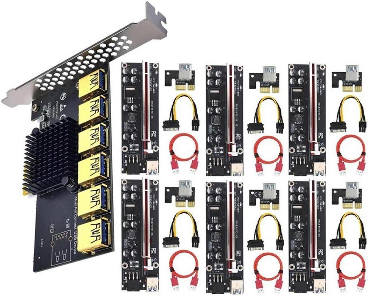 FOR Pci Express Multiplier Pcie 1X To 4/5/6 USB 3.0 Expansion Card Pcie 1 To 4 Hub Riser 009S Pci Express X16 For BTC Mining