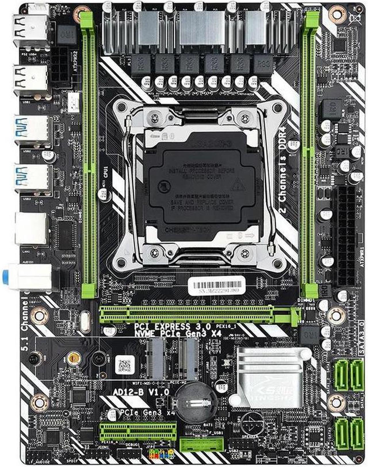 FOR X99-D4 DDR4 Motherboard Support LGA2011 V3/V4 NVME M.2/M.2 WIFI/PCI-E 4X Interface PCI-E 16X Graphic Card Slot