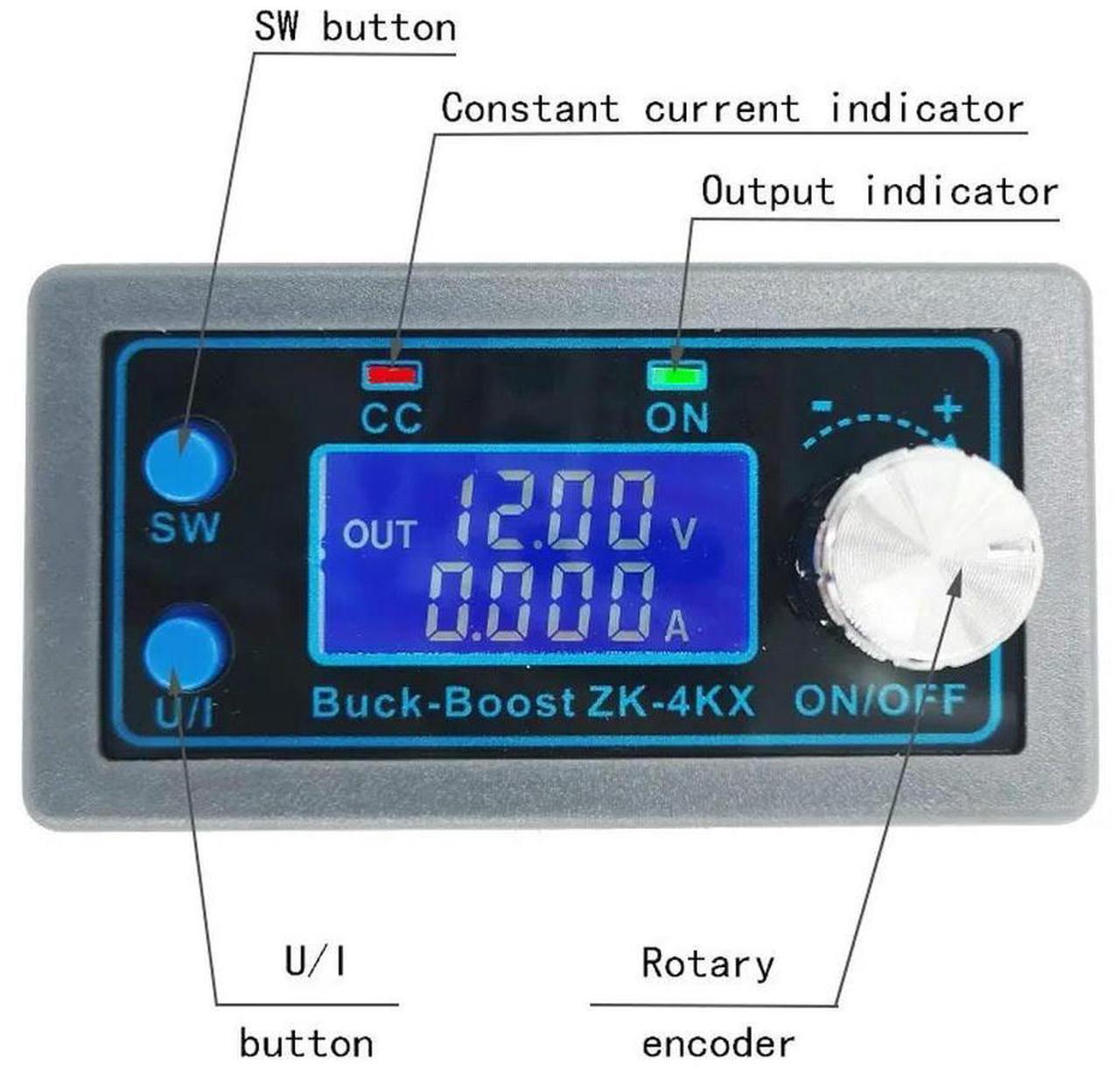 Main image of FOR ZK-4KX DC DC Buck Boost Converter CC CV 0.5-30V 4A 5V 6V 12V 24V Power Module Adjustable Regulated laboratory power supply
