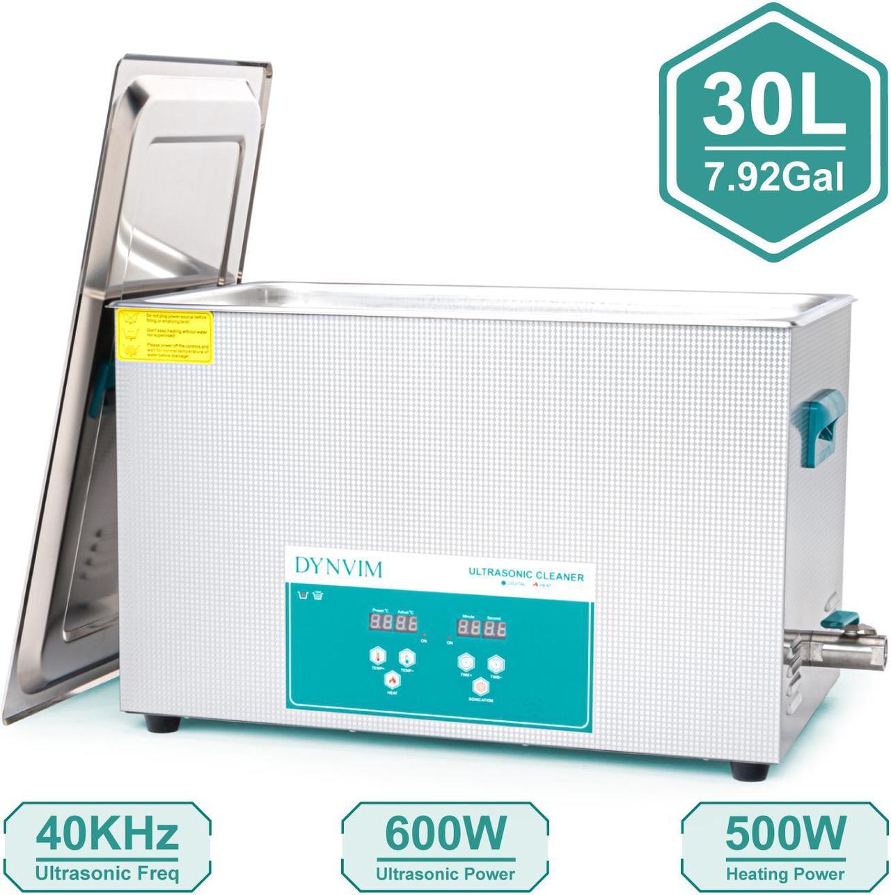 Alt view image 4 of 7 - Ultrasonic Cleaner - DYNVIM 30L Ultrasonic Carburetor Cleaner,Sonic Cleaner,Ultrasound Cavitation Machine with Digital Timer and Heater for Cleaning Vinyl Record,Parts,Gun,PCB Board,Lab,Dental Tool