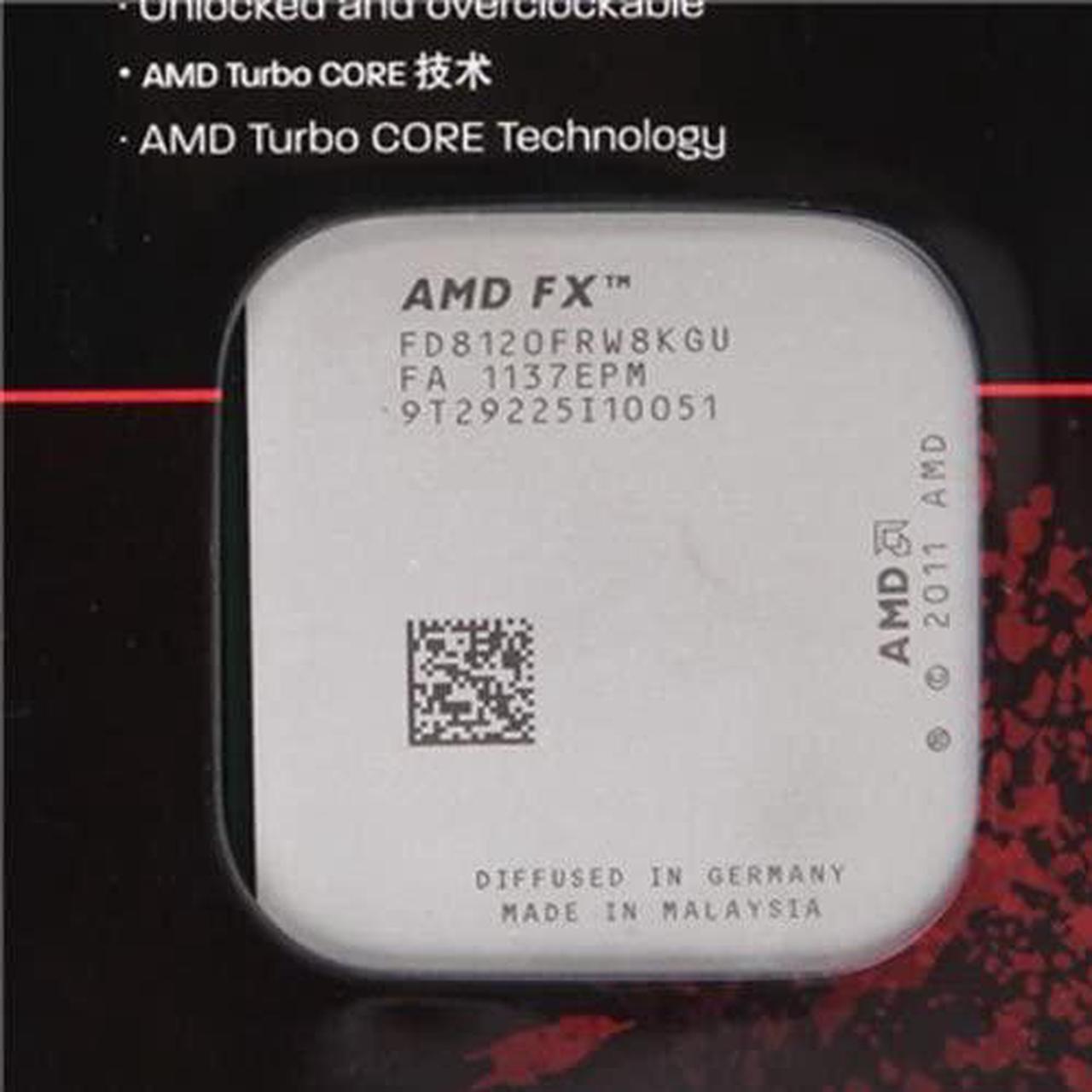 Alt view image 2 of 8 - AMD FX-8120 8-Core Black Edition Processor Socket AM3+ - FD8120FRGUBOX