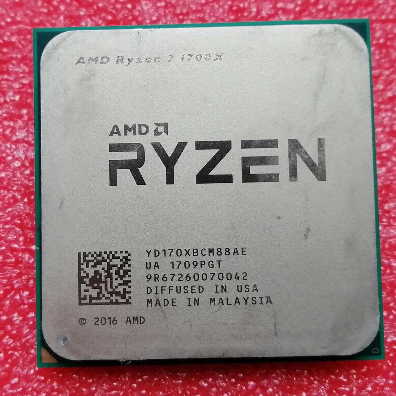 Alt view image 3 of 3 - AMD Ryzen 7 1st Gen - RYZEN 7 1700X Summit Ridge (Zen) 8-Core 3.4 GHz (3.8 GHz Turbo) Socket AM4 95W YD170XBCAEWOF Desktop Processor