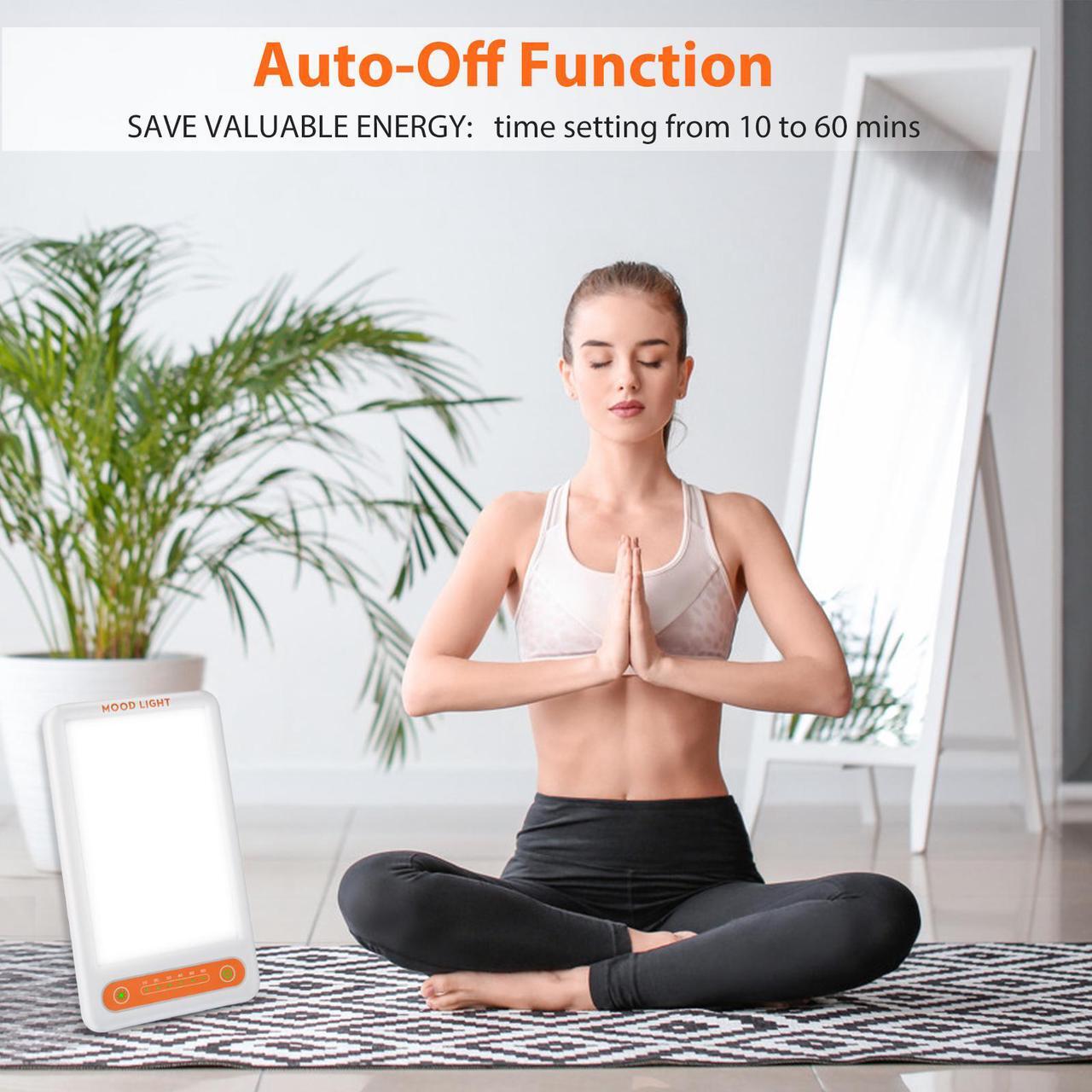 Alt view image 4 of 7 - MOOD LIGHT Light Therapy Lamp, UV Free 10000 Lux Brightness, 6 Timer Function, Adjustable Brightness Levels, Touch Control, and Rotatable Standing Bracket for a Happy Home/Office/Travelling