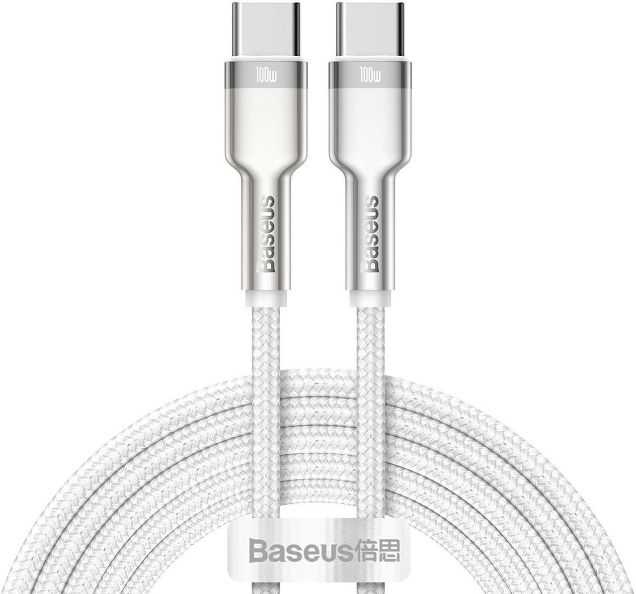 Baseus Cafule Metal Data Cable Type-C to Type-C 100W 2m White