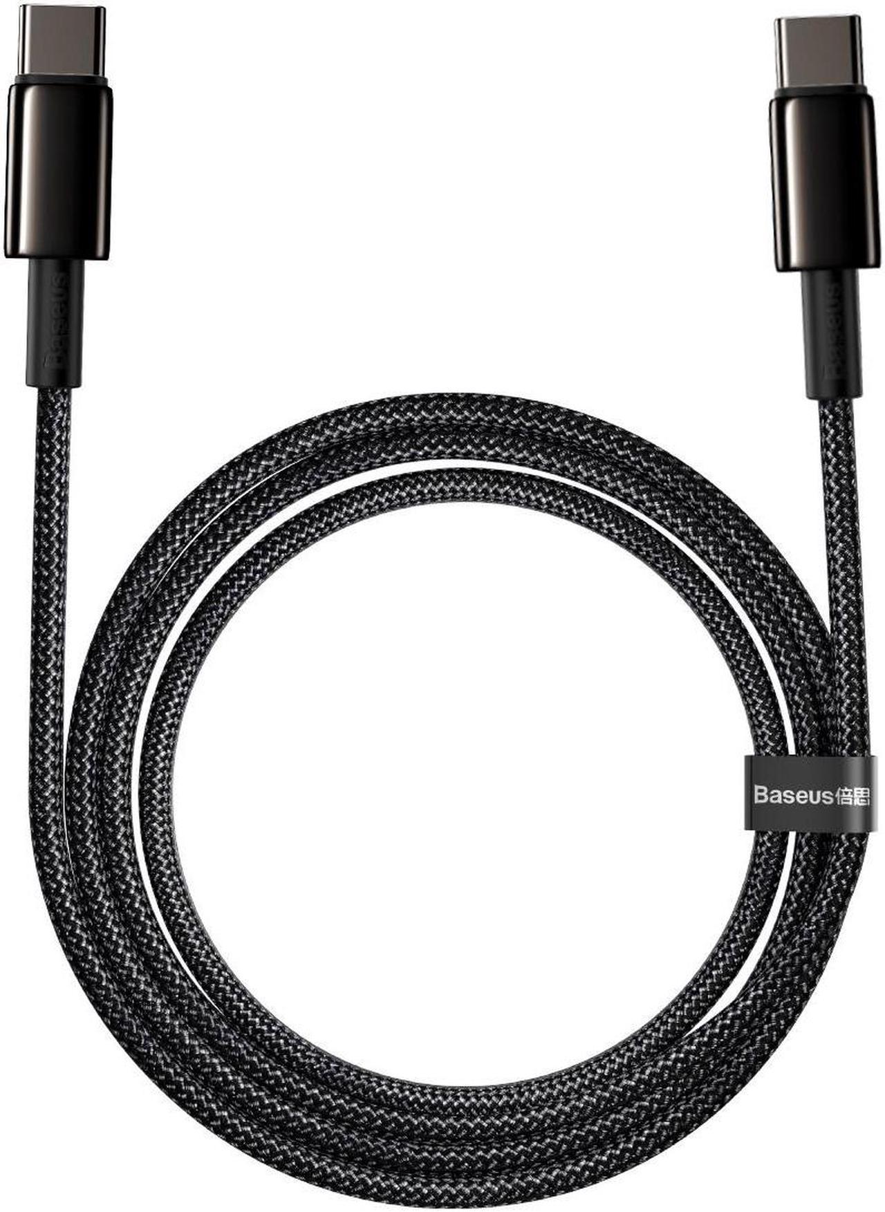 Baseus Tungsten Gold Fast Charging Data Cable Type-C to Type-C 100W 2m Black