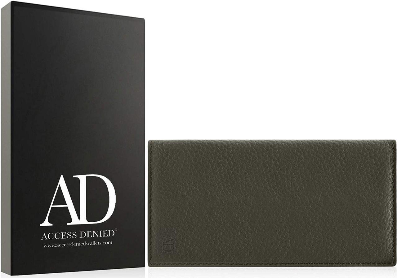 Alt view image 9 of 9 - Genuine Leather Checkbook Cover For Men & Women - Checkbook Covers With Card Holder Wallet RFID Blocking