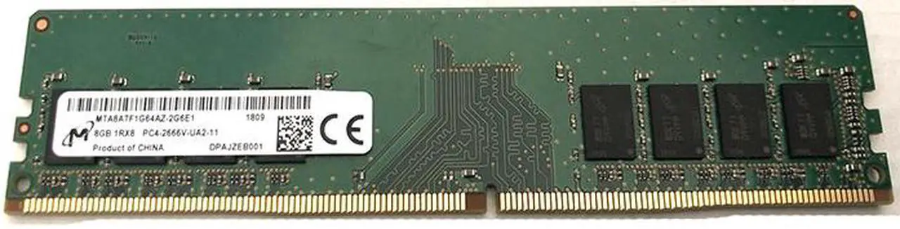 Alt view image 5 of 5 - Micron MTA8ATF1G64AZ-2G6E1 8GB DDR4 2666Mhz PC4-21300 1Rx8 non-ECC Unbuffered CL19 288-Pin DIMM 1.2V Memory Ram for Desktop