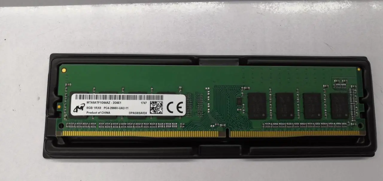 Alt view image 4 of 5 - Micron MTA8ATF1G64AZ-2G6E1 8GB DDR4 2666Mhz PC4-21300 1Rx8 non-ECC Unbuffered CL19 288-Pin DIMM 1.2V Memory Ram for Desktop