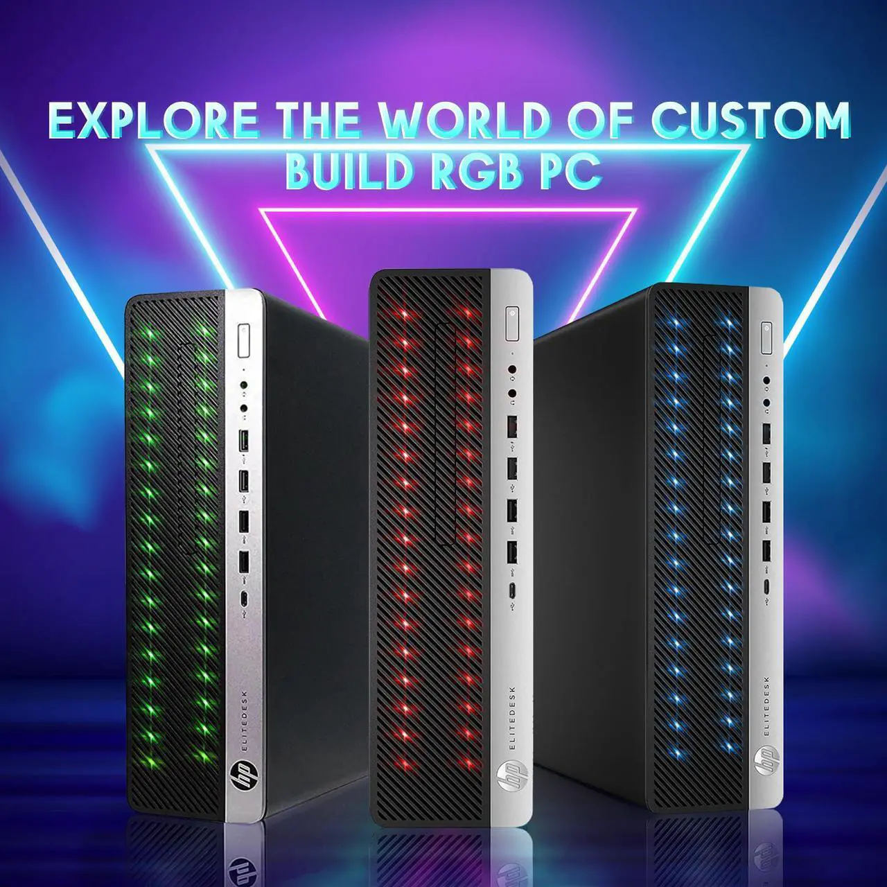 Alt view image 3 of 3 - HP EliteDesk 800 G4 SFF High Performance RGB Desktop Computer, Intel Six Core i5-8500 up to 4.1GHz, 16GB DDR4 RAM, 512GB SSD, WiFi, BT, Windows 11 Pro 64
