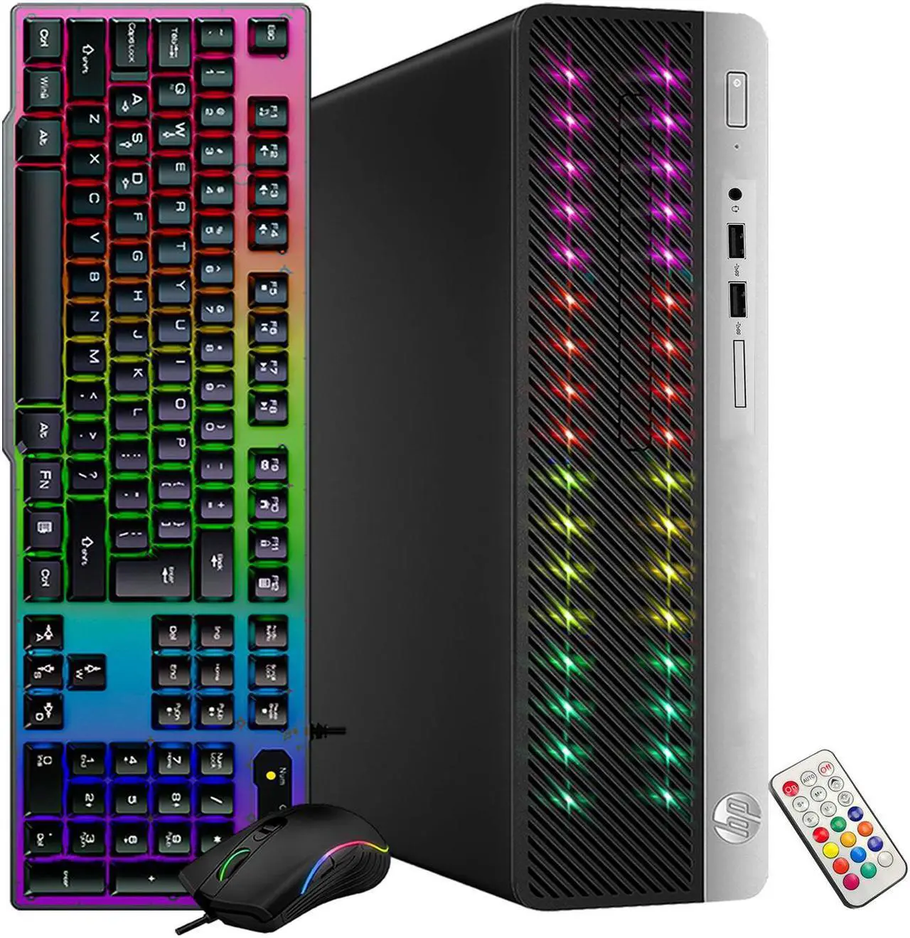 Main image of HP EliteDesk 800 G4 SFF High Performance RGB Desktop Computer, Intel Six Core i5-8500 up to 4.1GHz, 16GB DDR4 RAM, 512GB SSD, WiFi, BT, Windows 11 Pro 64