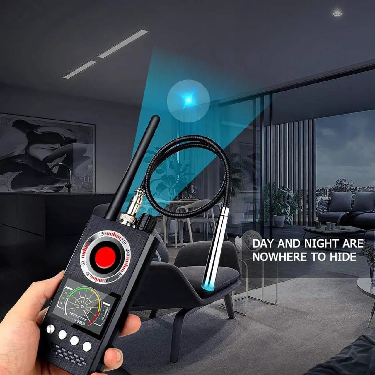 Alt view image 3 of 5 - K68 Anti Spy Wireless RF Bug Detector for Hidden Camera, GPS Tracker, Phone SIM Card, Eavesdropper Detection - Military Version