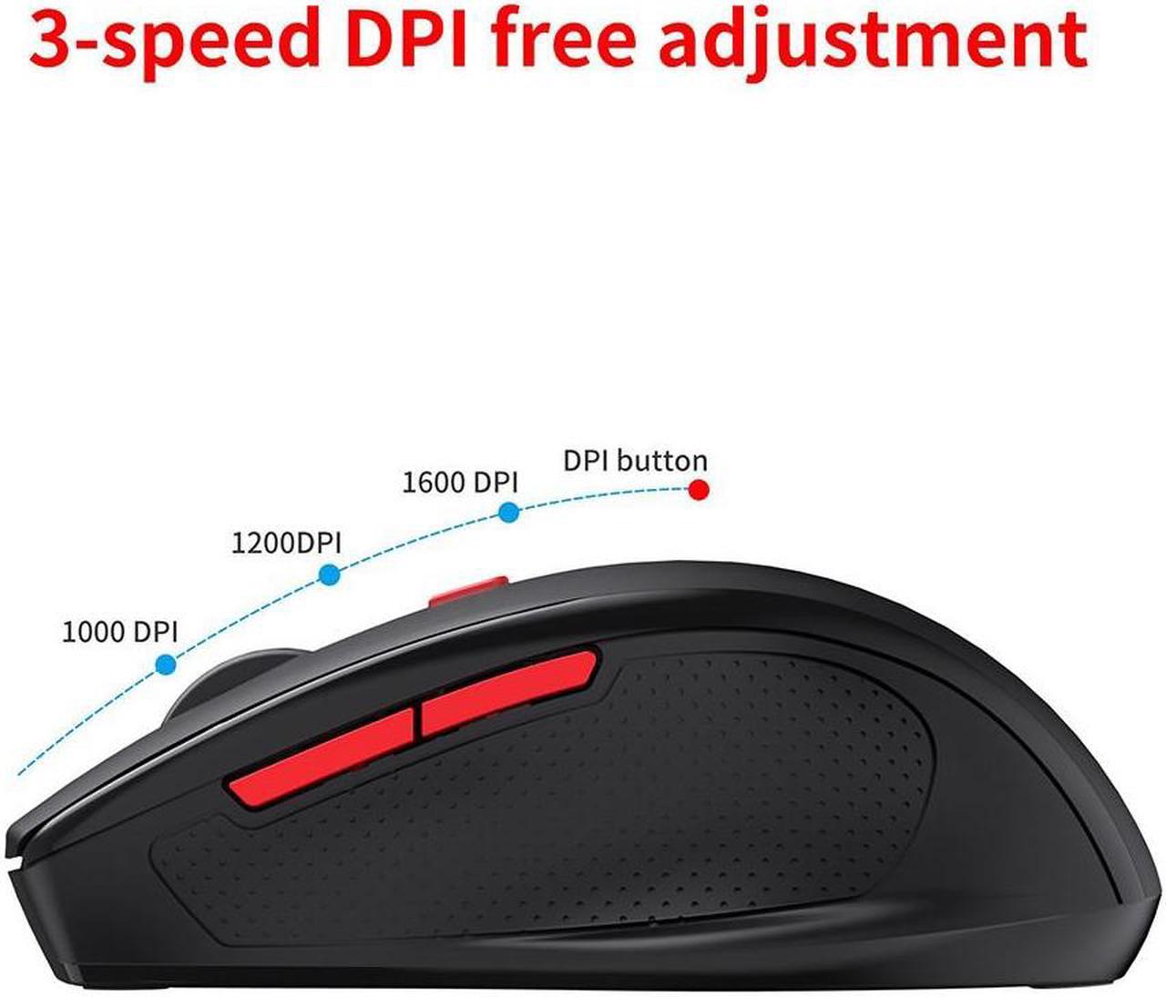 Alt view image 4 of 7 - HXSJ T67 Ergonomic Silent Office Gaming Bluetooth Wireless Mouse for Desktop PC Laptop - Bluetooth Version