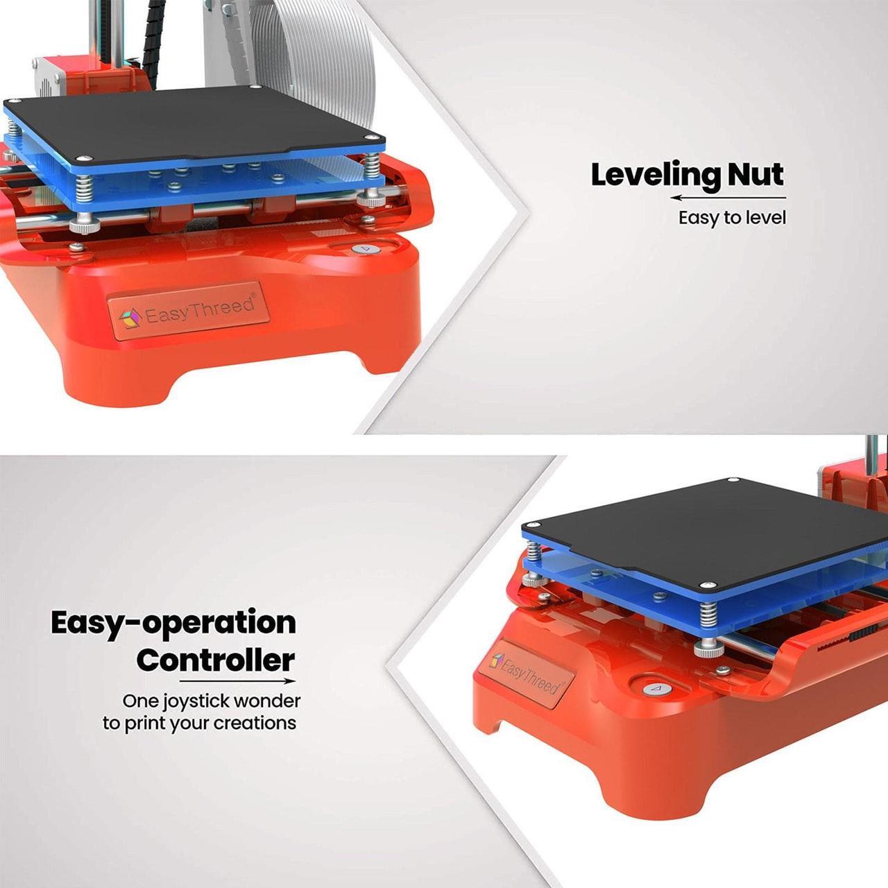 Alt view image 4 of 7 - EasyThreed K7 Mini Desktop 3D Printer for Kids / Beginners Household Education (100x100x100mm Print Size, One-Key Printing)