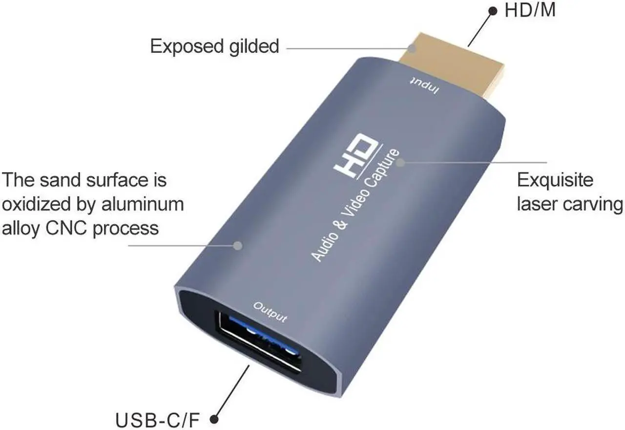 Alt view image 2 of 5 - Z51 4K HDMI Male to 1080p USB Female Audio Video Capture Card for Gaming / Living Streaming Broadcasting