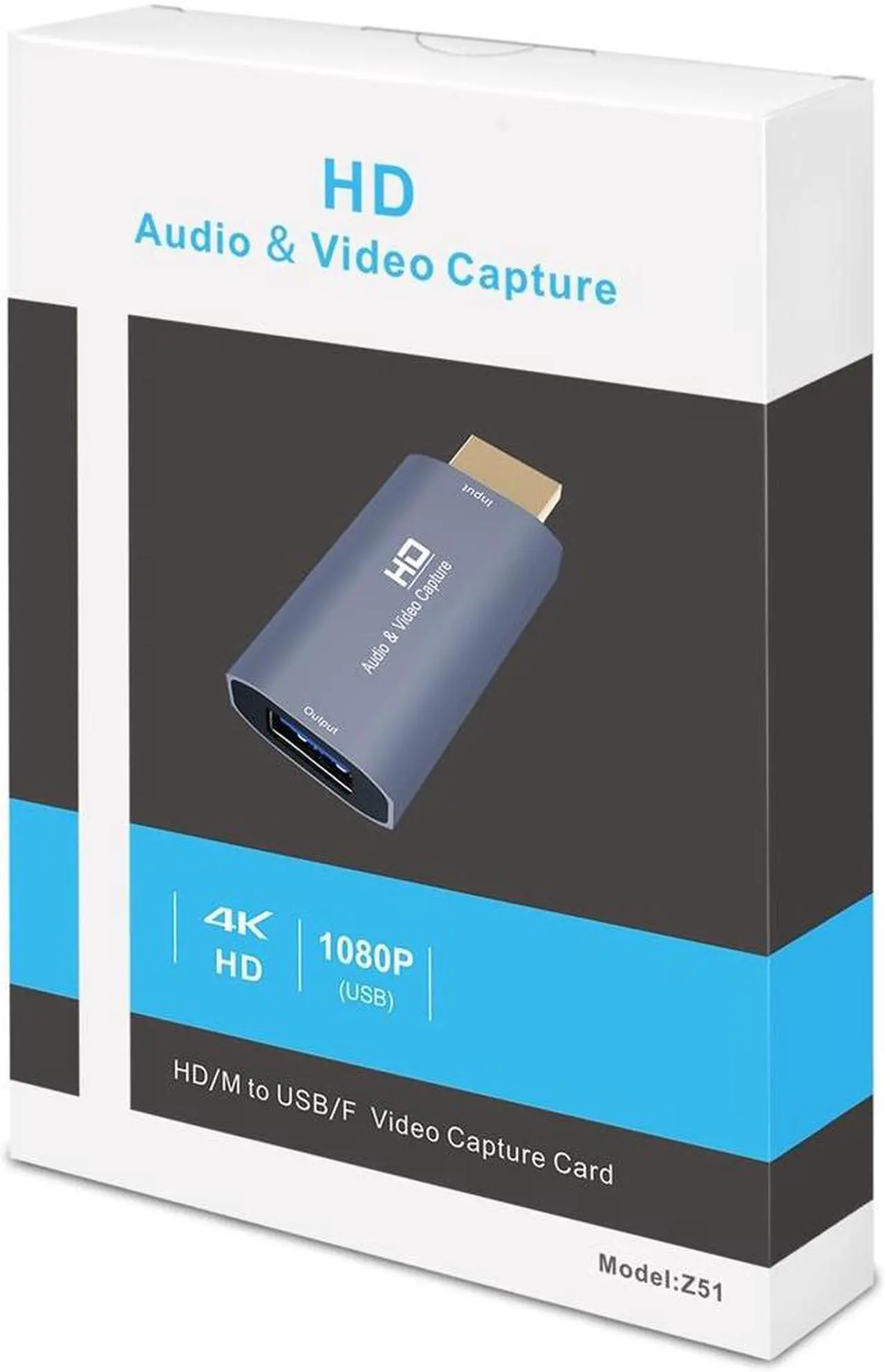 Alt view image 5 of 5 - Z51 4K HDMI Male to 1080p USB Female Audio Video Capture Card for Gaming / Living Streaming Broadcasting