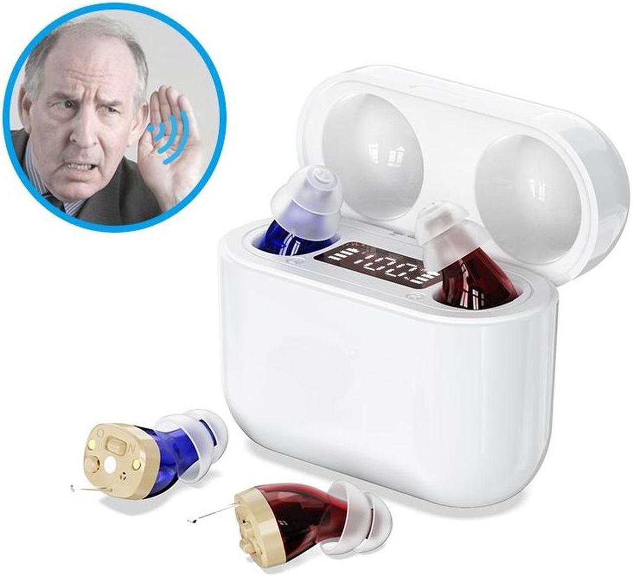 Main image of GM-912 Digital Hearing Aid Sound Amplifier With Digital Display Charging Compartment (Red Blue)