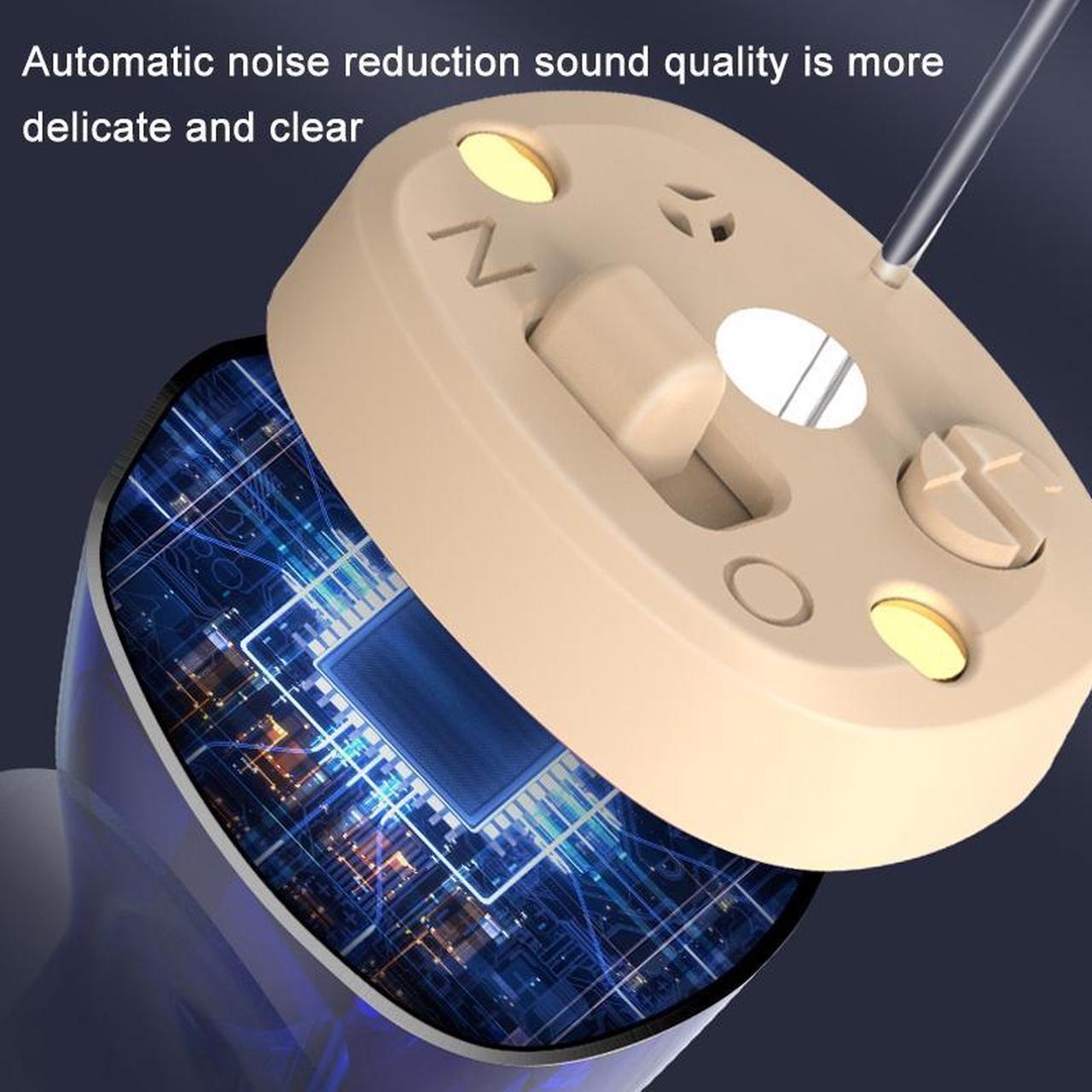 Alt view image 5 of 6 - GM-912 Digital Hearing Aid Sound Amplifier With Digital Display Charging Compartment (Red Blue)