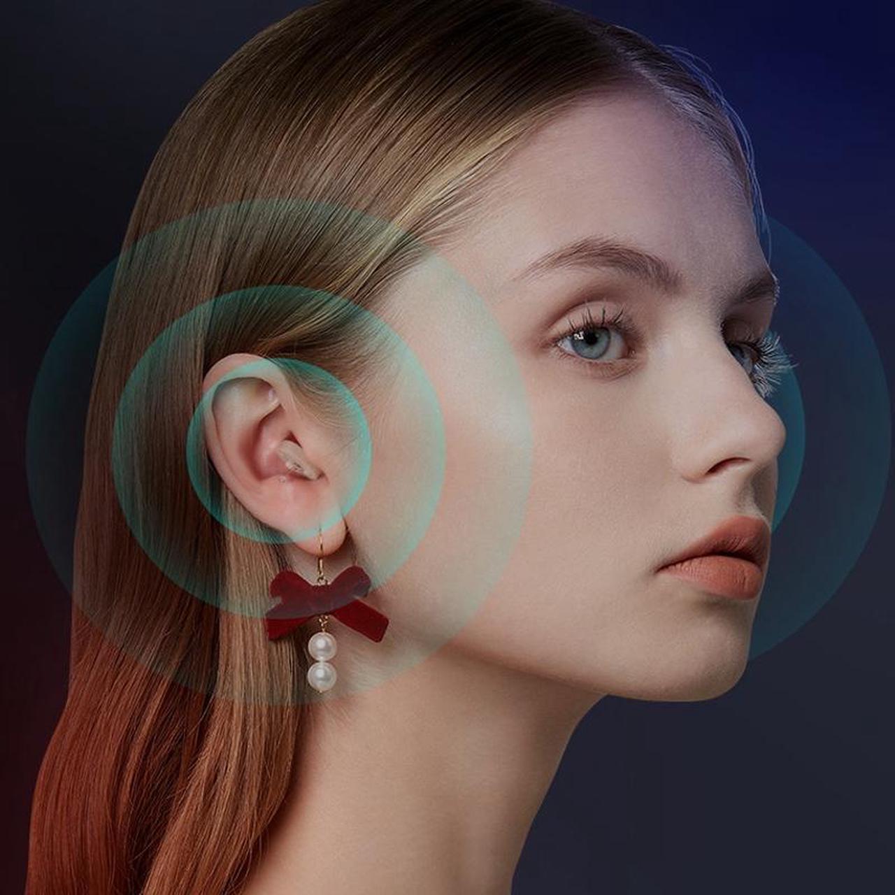 Alt view image 6 of 6 - GM-912 Digital Hearing Aid Sound Amplifier With Digital Display Charging Compartment (Red Blue)